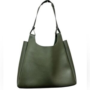 Neiman Marcus Womens Faux Leather Single Handle Tote Bag